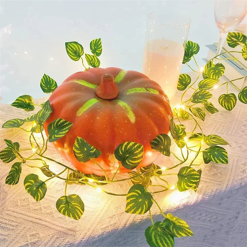 Ramadan Decoration 2025 LED String Lights 2M/5M/10M Maple Leaf Wedding Garland Christmas Fairy Light for Home Bedroom Wall Patio