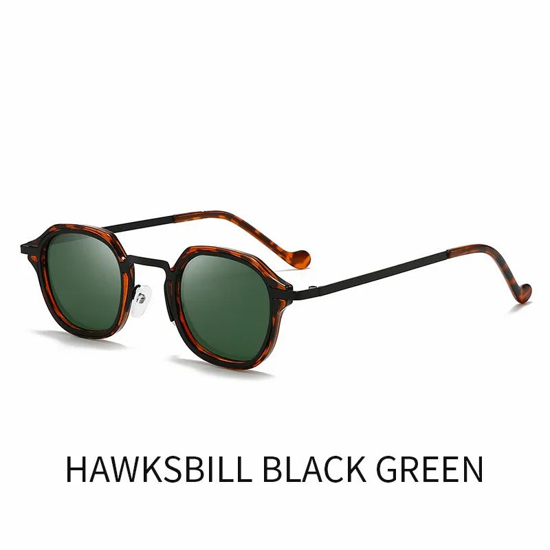 2025 New Small Square Polarized Sun Glasses For Men Women Retro Steampunk Sunglass Metal Frame Eyewear Oculos De Sol UV400 TAC
