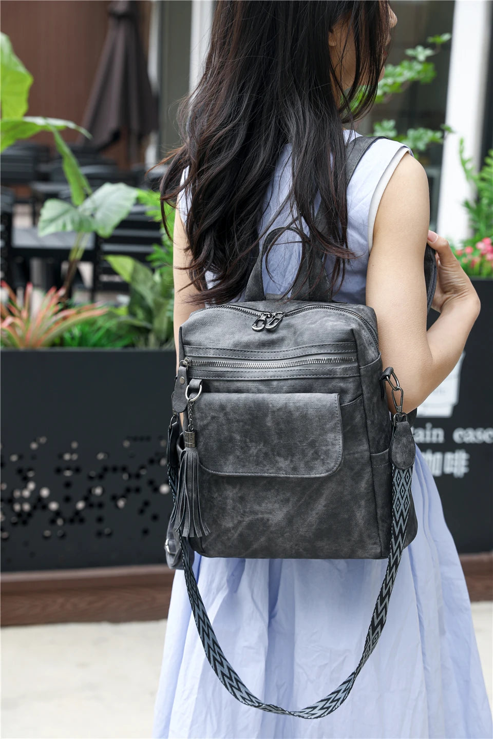 Ladies Daypacks Fashion Backpacks Women Big Travel Bagpack Large School Bags for Girls Solid Color Leather Rucksacks Female