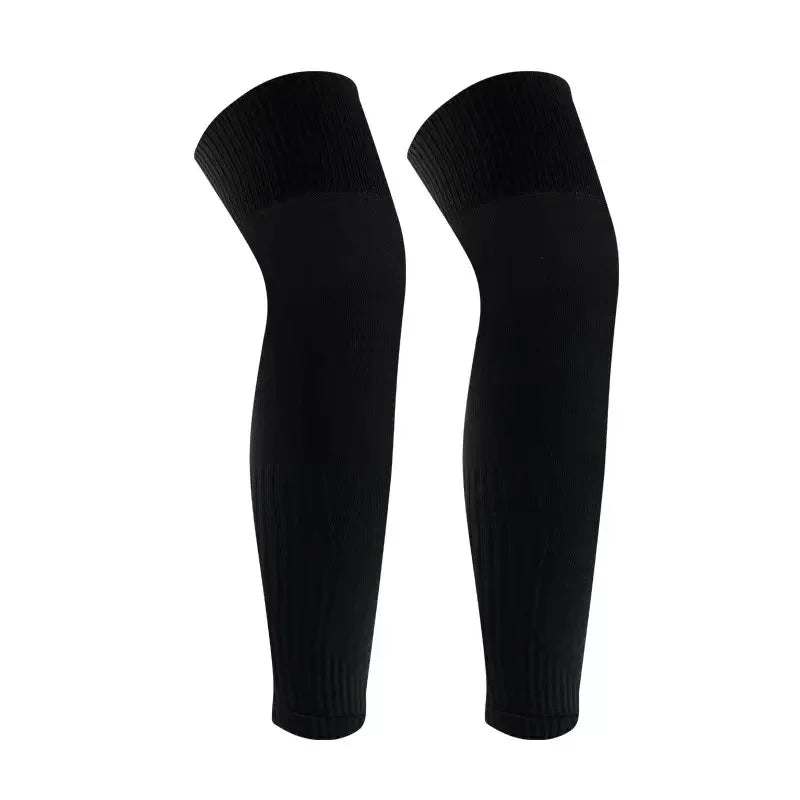 Football protective socks over knees, men's basketball pressure leg covers, knitted breathable, non-foot pressure fixed socks