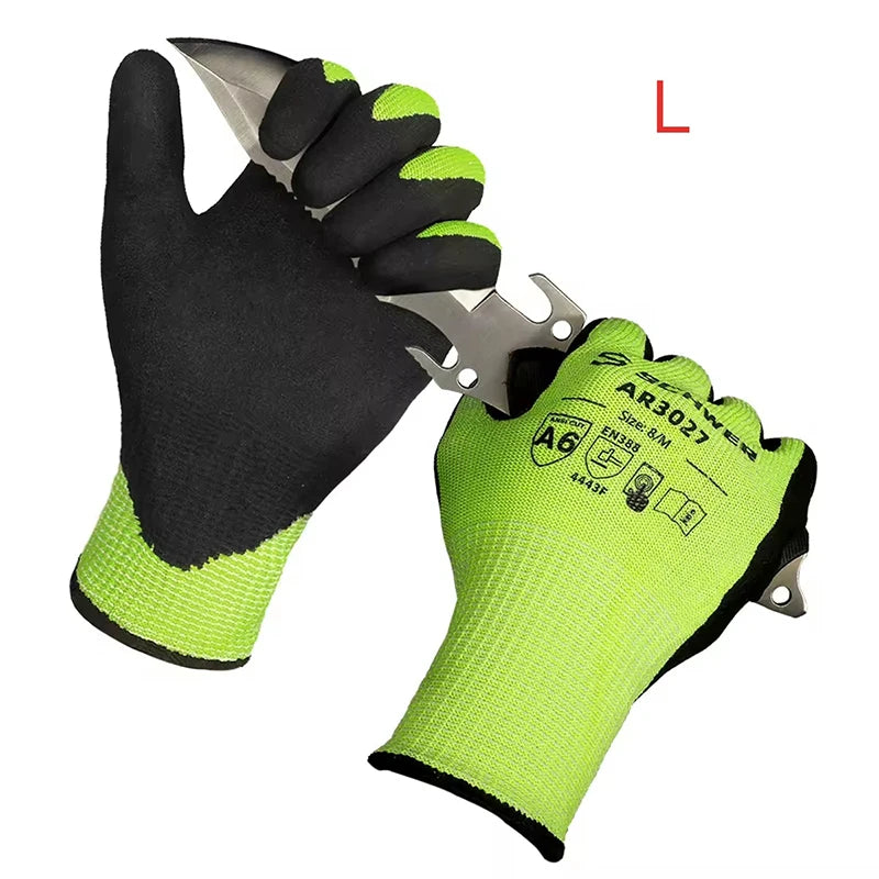 Steel-Wired A6 Gloves Provides anti-cut and anti-stab feature; Non-Slip and Resistant to Wear
