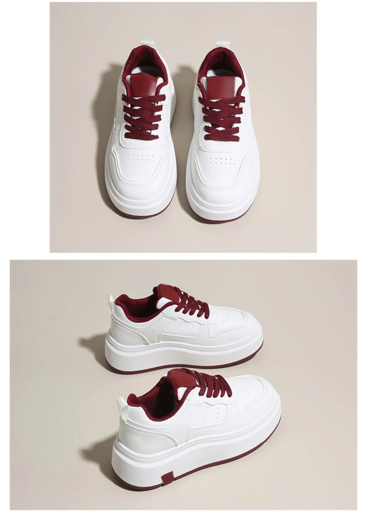 Women's Casual Sports Shoes Thick Bottom Low Tops Lace Up Vulcanised Shoes Lightweight Rubber Soled Winter Season Adult Footwear
