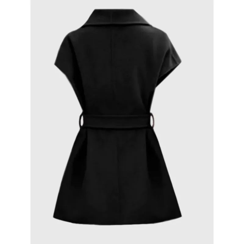 Fashion Wool Vest for Women Autumn and Winter Double-Sided Wool Mid-length Waistcoat Coat Elegant Female Horse Clip Tops Jacket