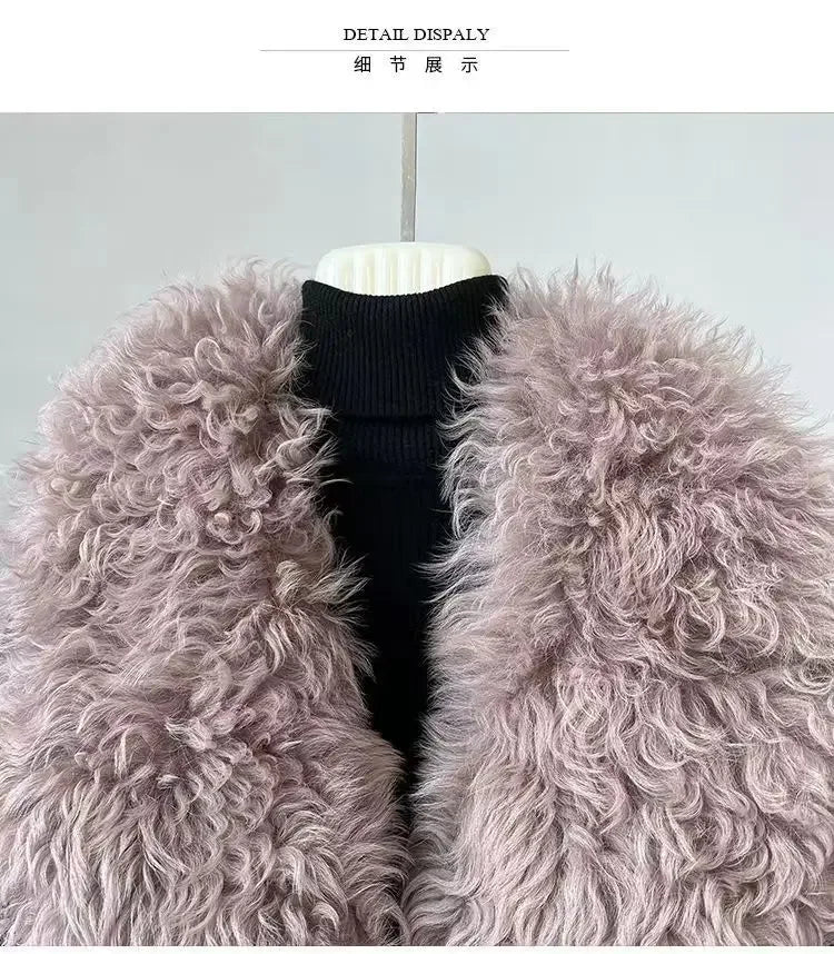 2024 autumn and winer short fur wmen's shepskin jacket tnned suede fbric 100% natral rbbit fur lining women's wool collar