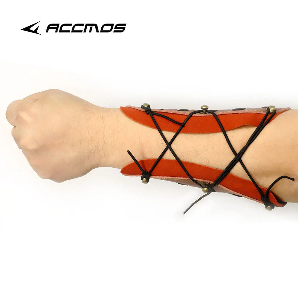 Archery Leather Protection Arm Guard,Safe Protect Sleeve,Adjustable Strap,Protective Gear,Accessories,Hunting,Shooting,Training