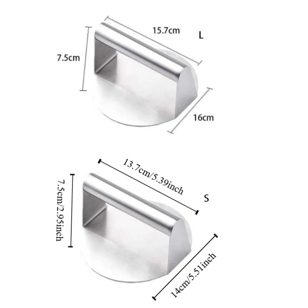 Circular Square Hamburger Meat Press Stainless Steel Squeezer Beef Grill Press Mould Square with Handle Press Patty Maker Mold