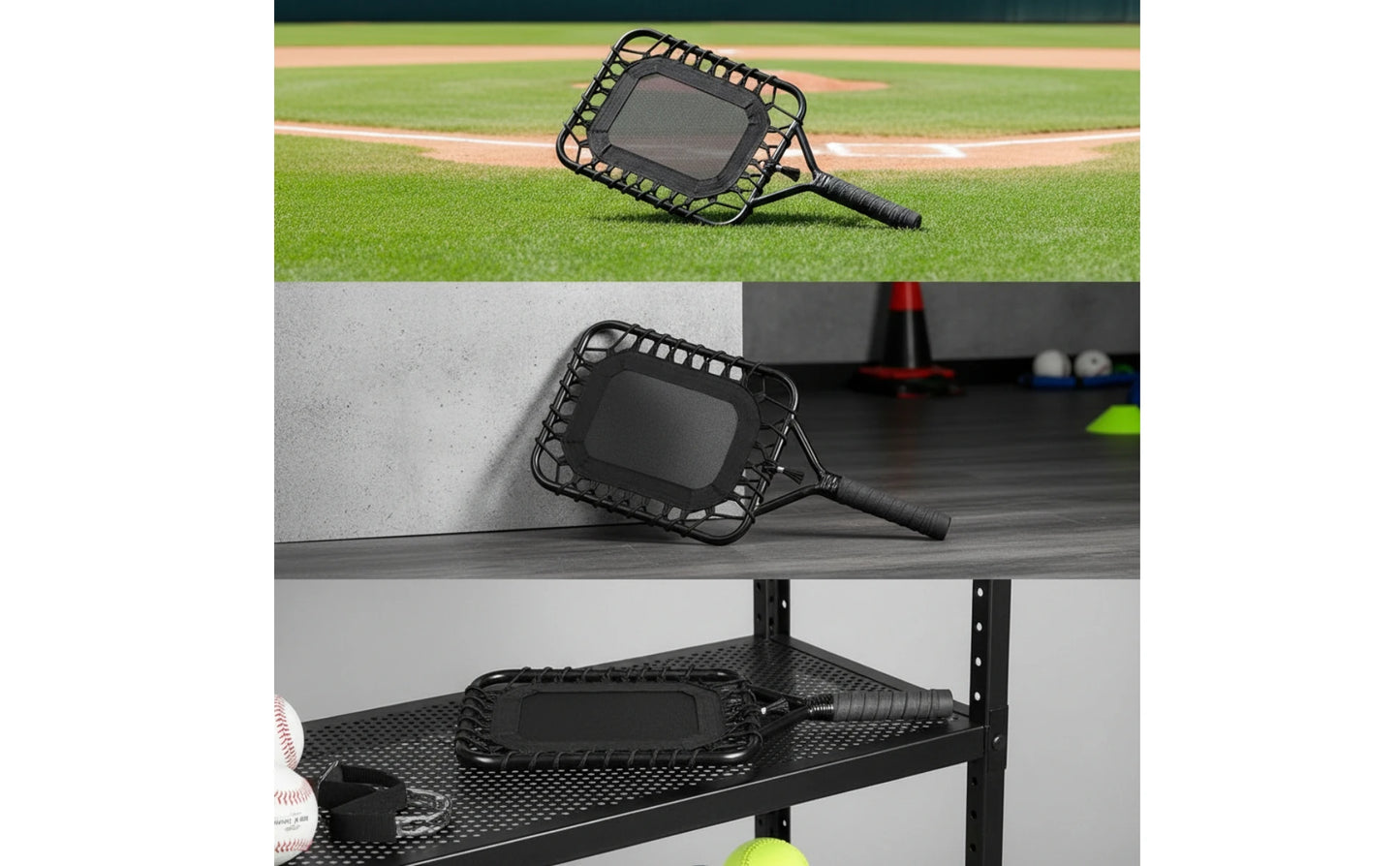 Baseball Training Training Implement Secure Grip Training Implement with Woven Hitting Face Sports Equipment Lightweight