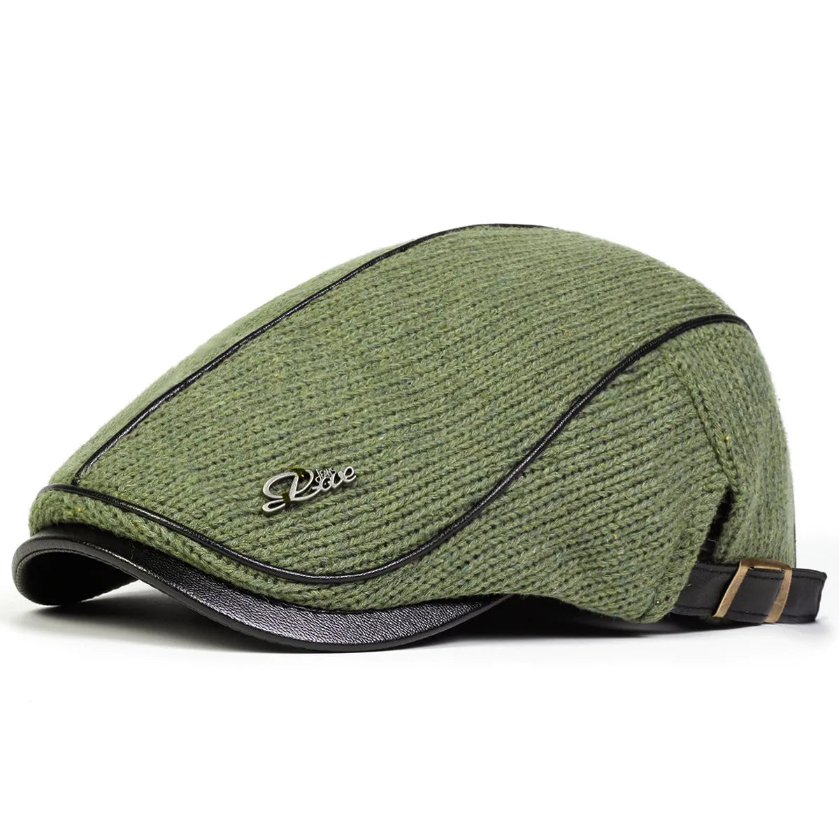 Men Letter Label Knitting Newsboy Caps British Painters Hats Spring and Autumn Adjustable Flat Cap Hip Hop Berets Peaked Cap