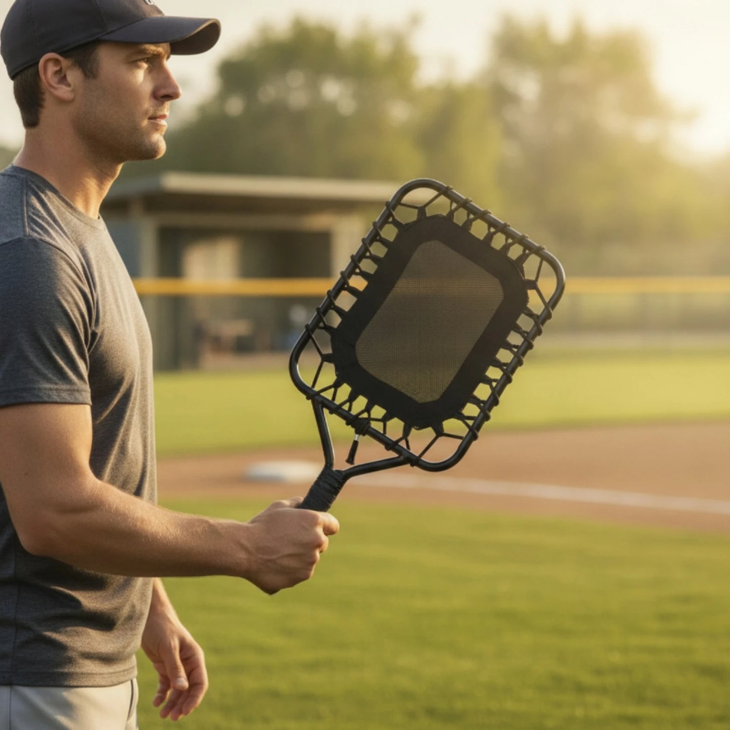 Baseball Training Training Implement Secure Grip Training Implement with Woven Hitting Face Sports Equipment Lightweight
