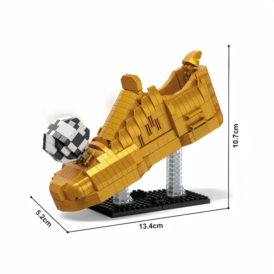 Rugby Ball Soccer Boot Model Sports Micro Building Blocks Toy–Collectible Desk Decor for Football Fans,Puzzle Gift for Christmas