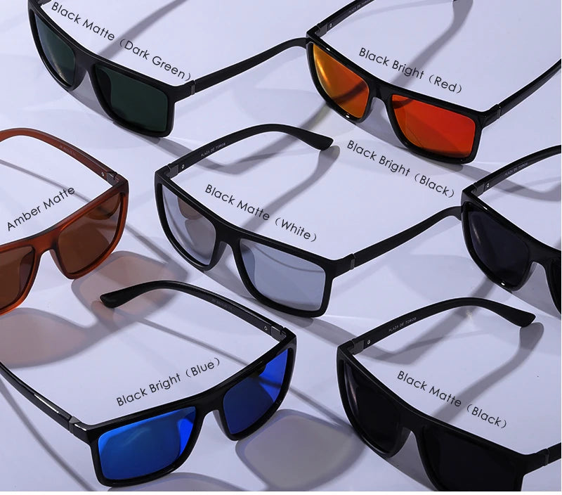 Classic Square Polarized Sunglasses Men Women Retro Black Sun Glasses Male Female Fashion Summer Anti Glare Driving Shades UV400