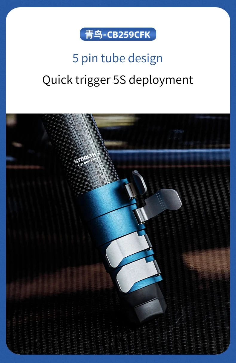 Benro CyanBird Blue bird Carbon Fiber Tripod CB259AFK/CFK/258 Camera SLR Stand Aluminum head Micro Single Handle hold W/FS20PRO