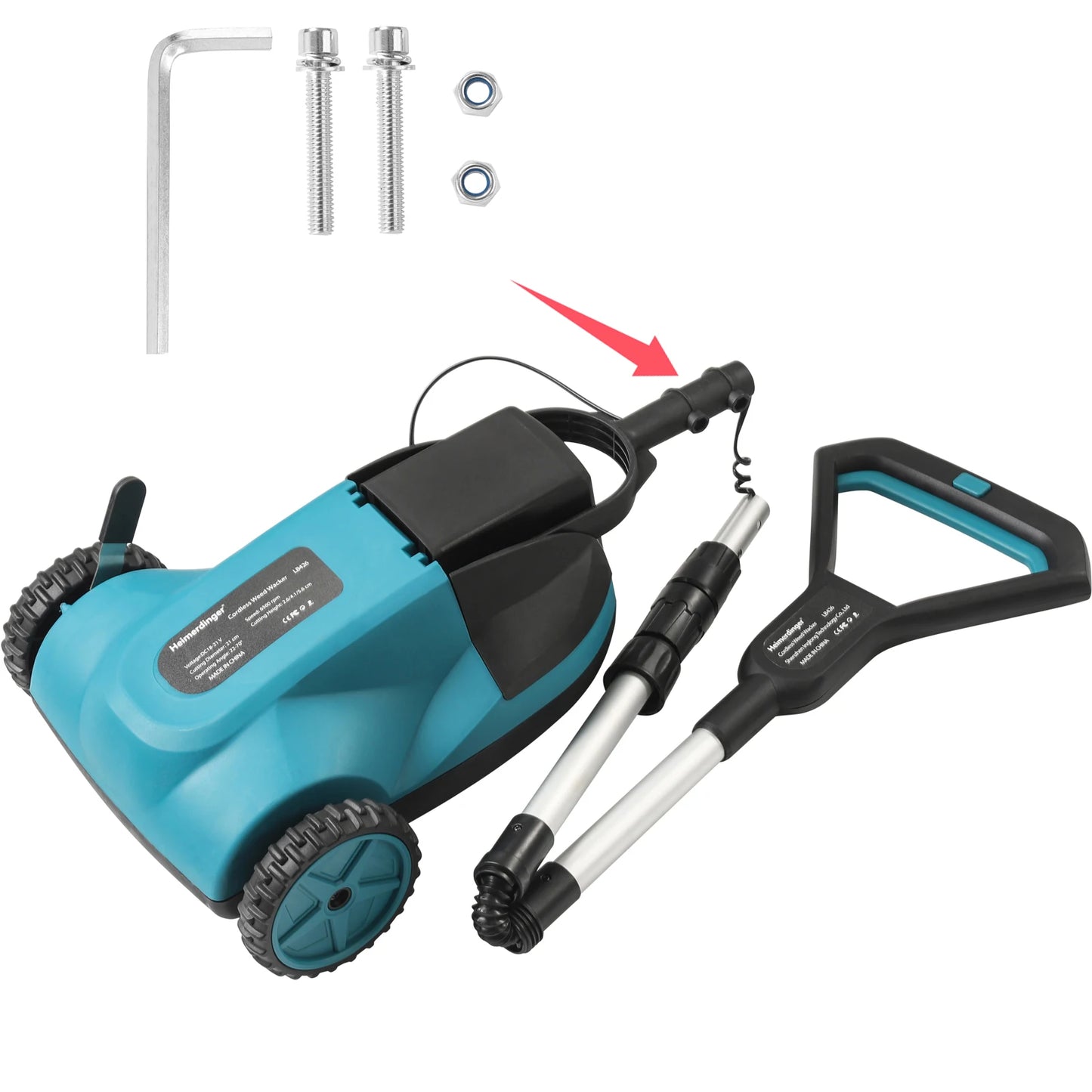 Cordless Electric Brushless Lawn Mower, Cordless (Push) Lawn Mower with 3-Position Depth Adjustment, No battery