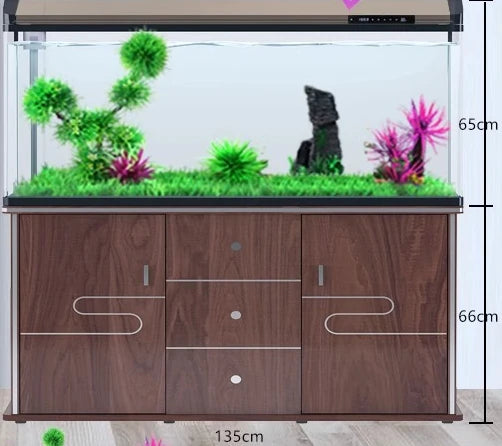 Fish Farming Equipment Glass Aquarium Indoors Ecology Decoration Living Room Aquarium Floor Luxury Home Furniture Acquario Lsyg