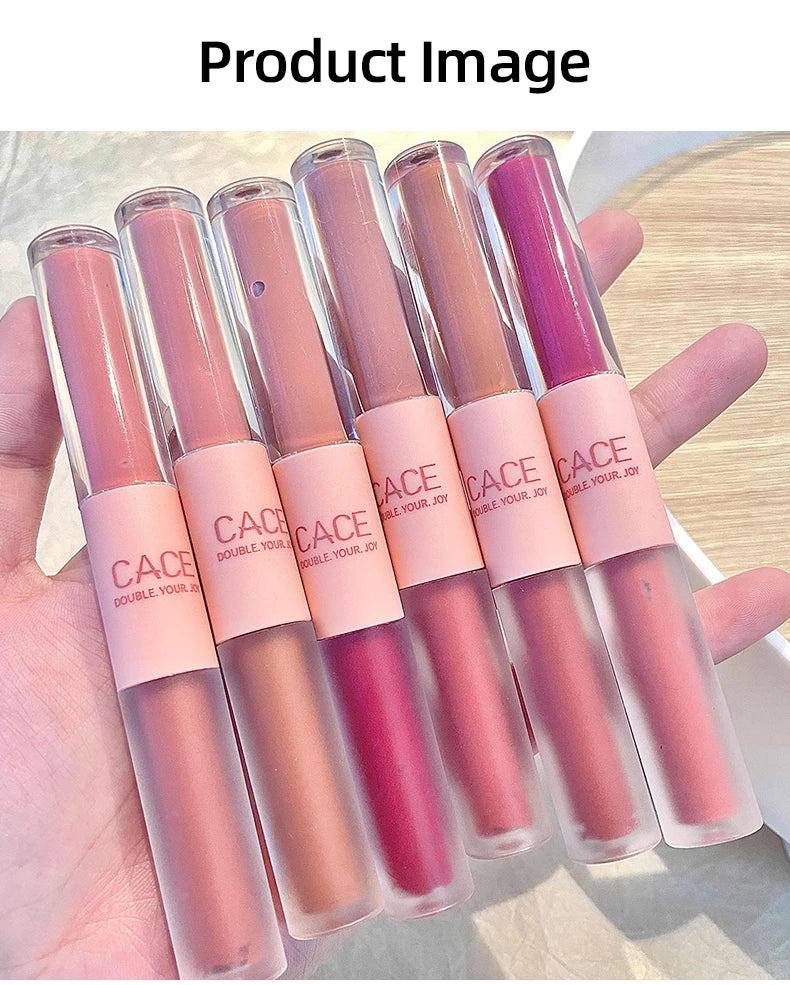 6 Colors Sexy Red Liquid Lipstick Moisturizing Lip Glaze Tint Long Lasting Matte Lip Mud Waterproof Velvet Lipstick Lips Makeup