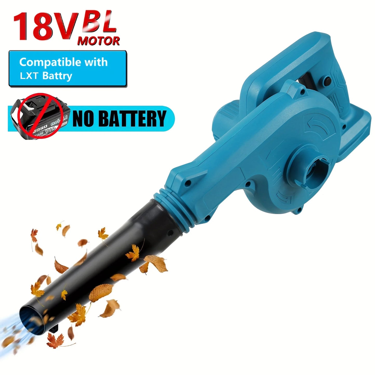 Cordless Leaf Blower Electric Air Blower Cordless Garden Tools For 18V Makita Lithium Battery 2 In 1 Handheld Dust Removal Fan