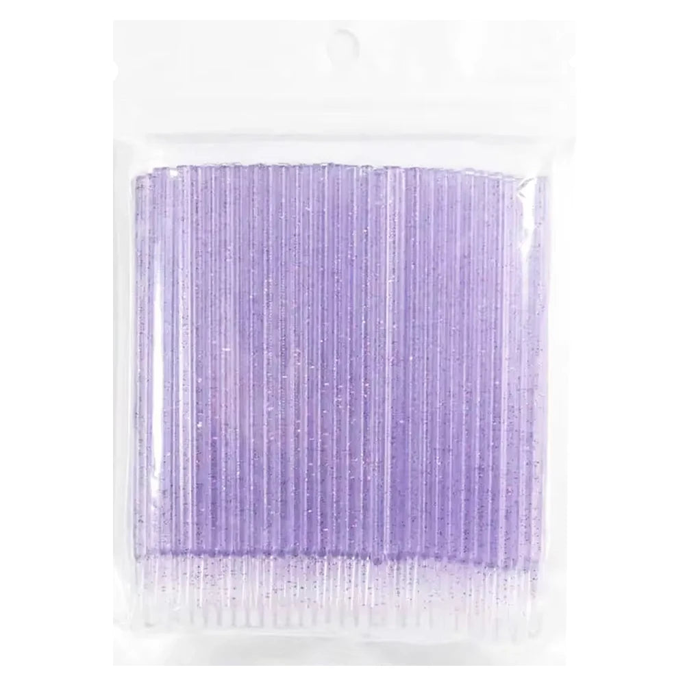 100pcs Eyelash Cleaning Brushes Micro Cotton Swab Individual Removing Makeup Brush Eyelashes Microbrush For Beauty Clean Tools