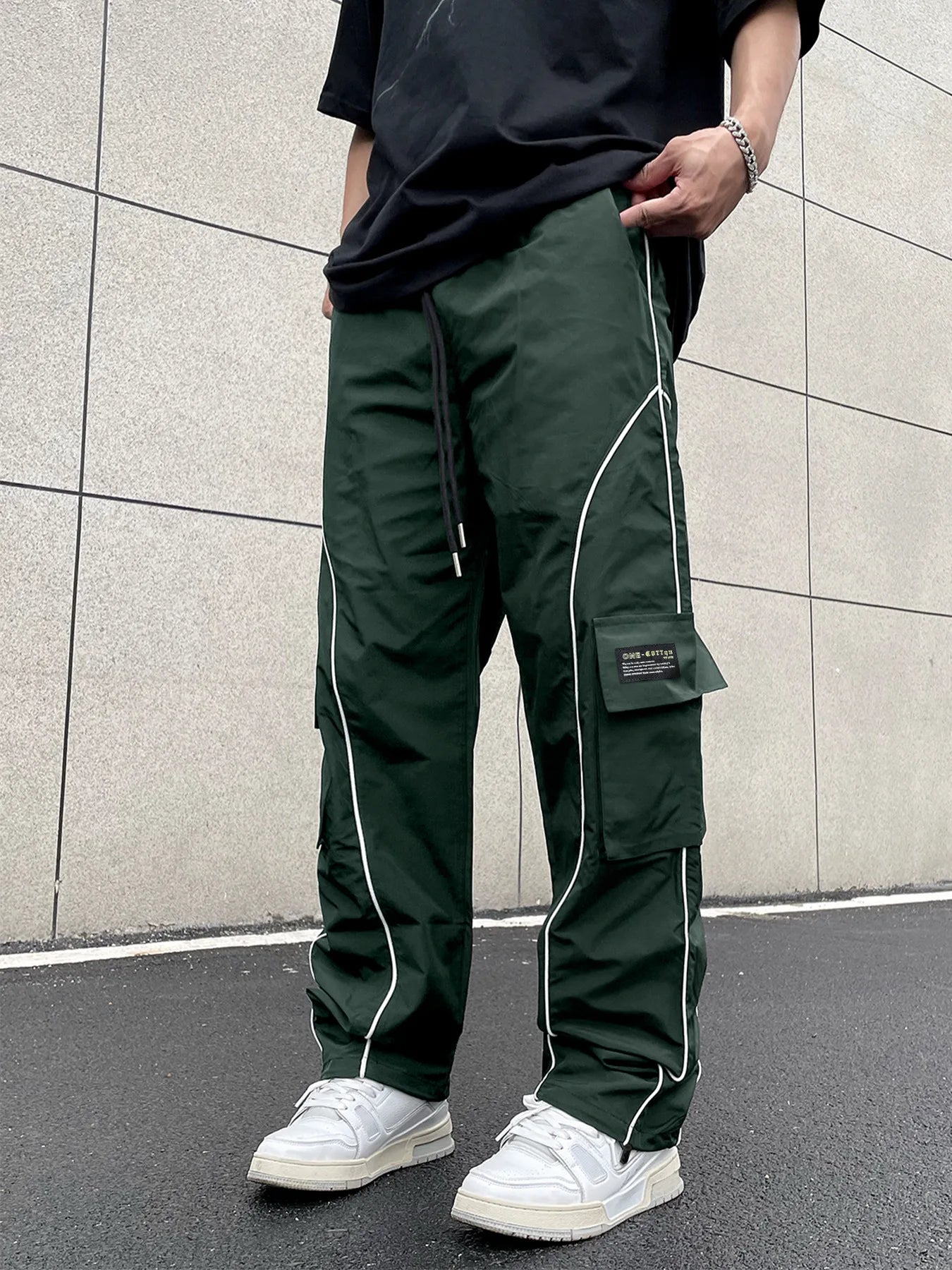 European and American Workwear Pants Men Summer New American Trendy Brand Fashion Loose Fit Casual Trousers