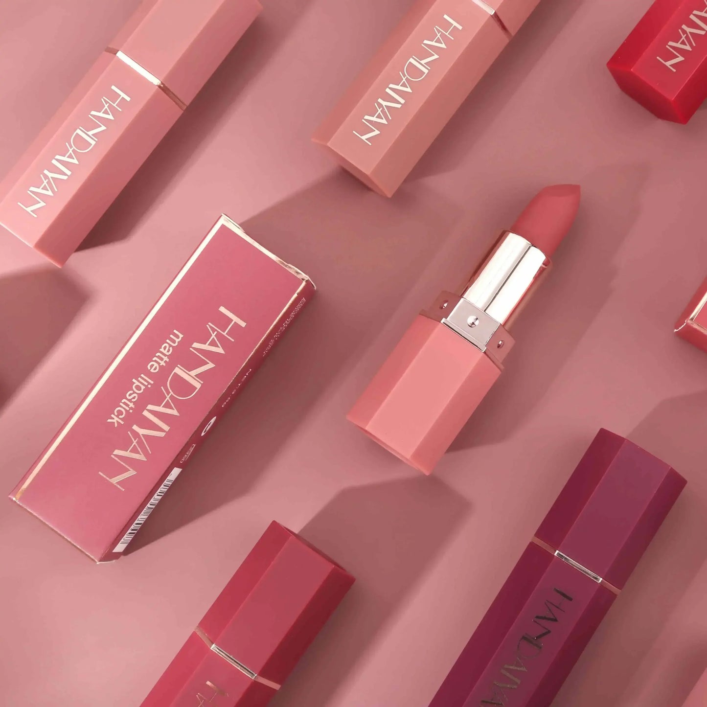 Long Lasting Velvet Matte Lipstick Waterproof Non-stick Cup Lip Sticks Sexy Nude Brown Red Pink Lipsticks Women Makeup Cosmetics