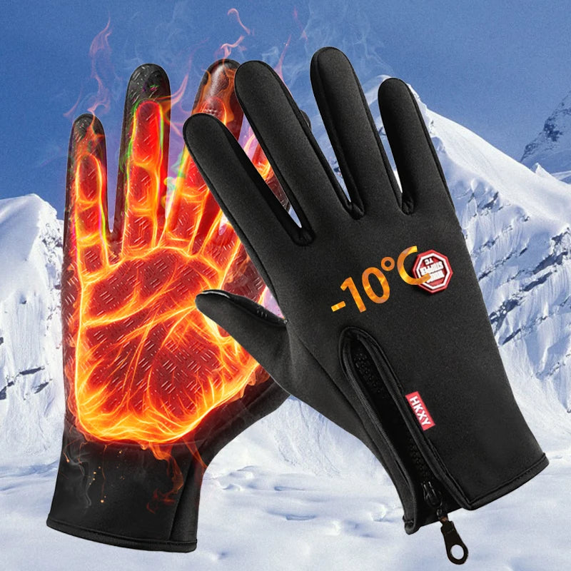 Outdoor Warm Gloves Autumn Winter Thermal Sport Cycling Running Bicycle Ski Gloves for Camping Hiking Motorcycle Gloves MenWomen