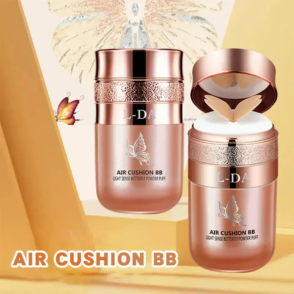 Butterfly Air Cushion BB Cream Lasting Powder Puff Hydrating Moisturizing Foundation Isolation Concealer Waterproof Makeup