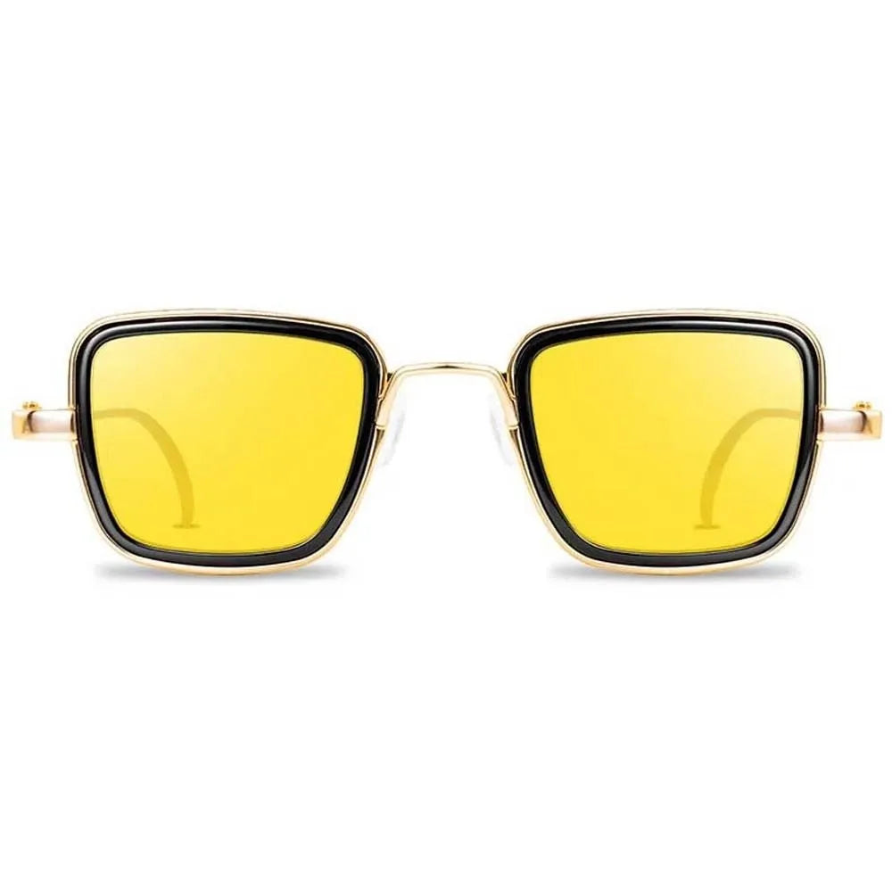 Lightweight Retro Square Sunnies Gradient Sunshade Eyewear Unisex Polarizing Lens Sunglasses Alloy Indian Style Anti-UV Glasses