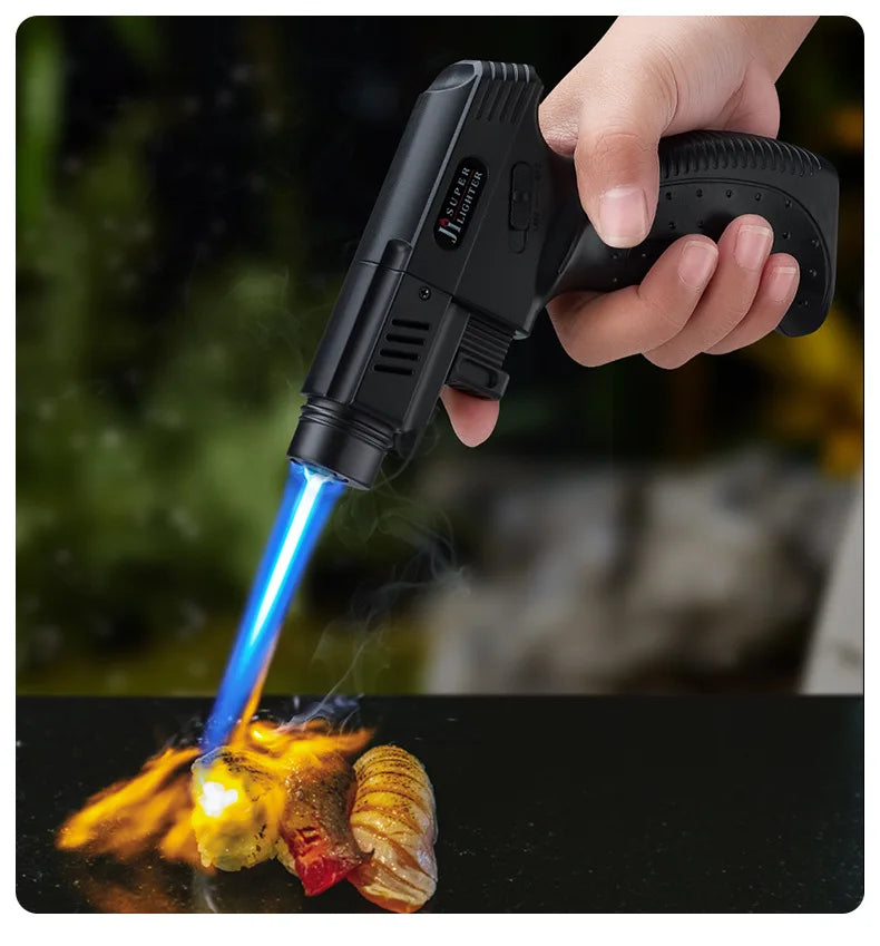 Large Capacity Airbrush Gas Lighter Windproof BBQ Kitchen Cooking Jet Torch Turbo Lighter Jewelry Metal Welding Gift Lighter
