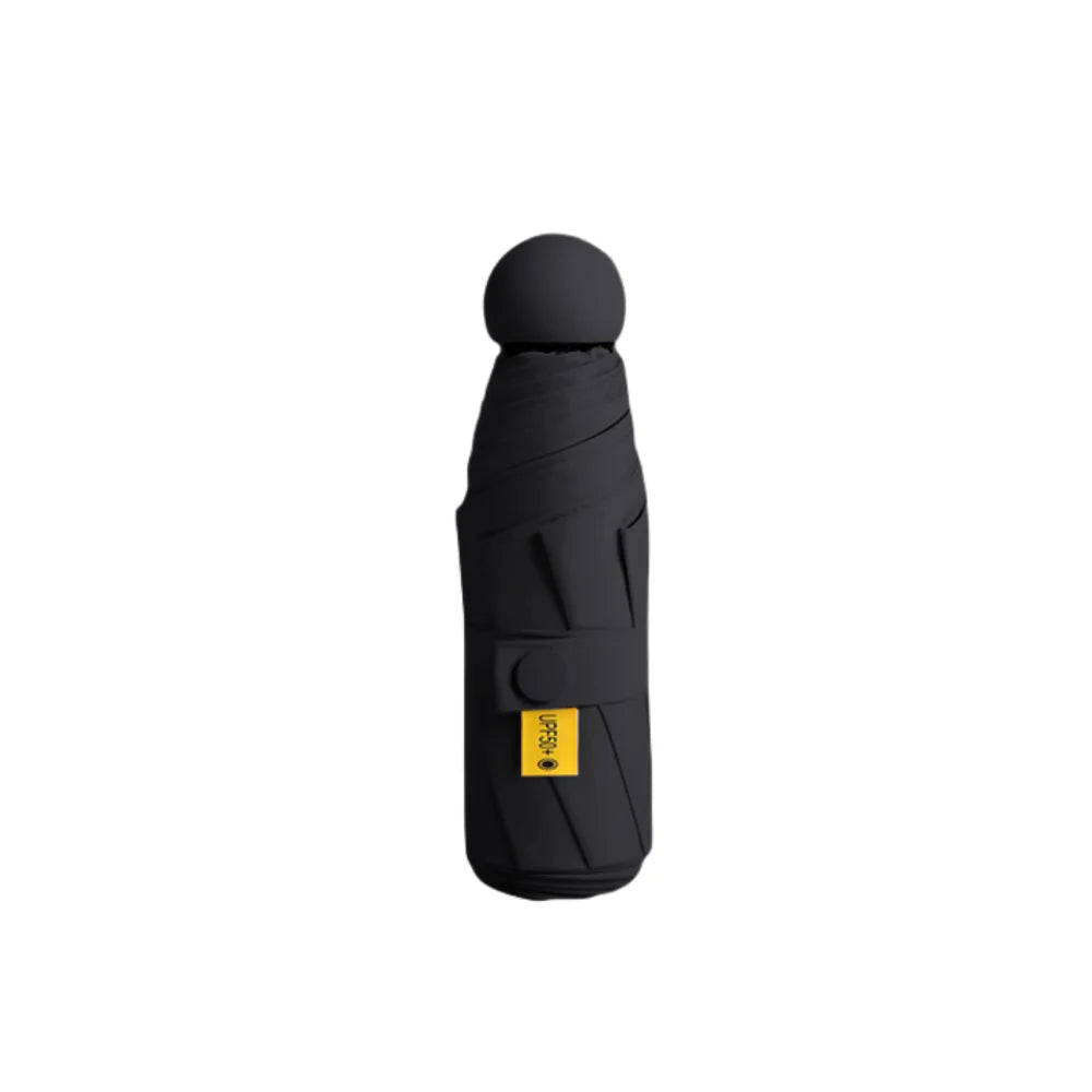 Mini Capsule Folding Umbrella Vinyl with Box Sun Rain Umbrella UV Sunshade Dual Use Protection Travel Accessoreis for Outdoor