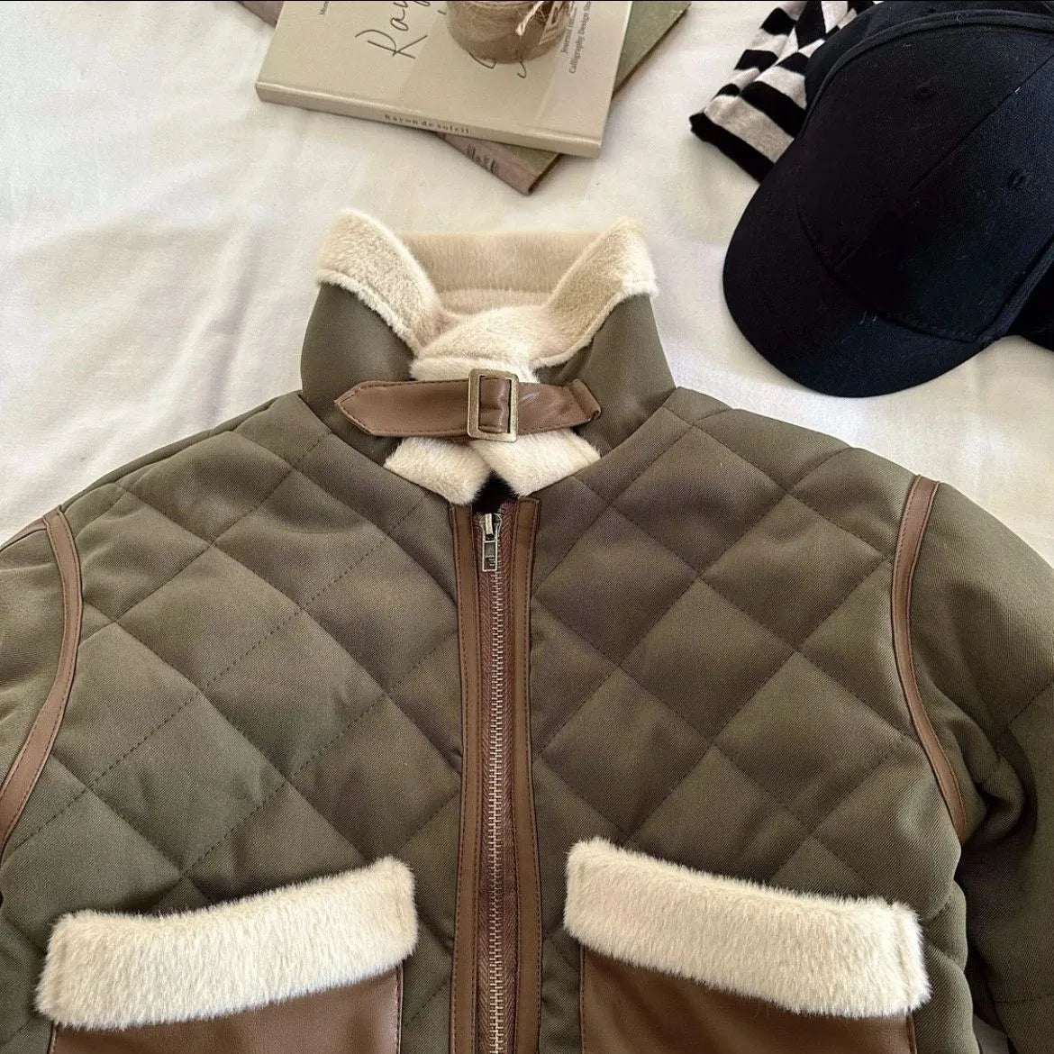 Winter New Children's Jacket Boys and Girls Baby Plush Thickened Cotton Coat Warm Jacket Motorcycle Coat  Autumn