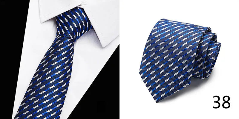 Hot Sale Necktie Man 7.5 cm Silk Tie Solid Color Gravatas Suit Accessories Fit Wedding Holiday Party