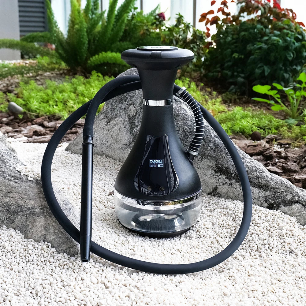 2025 Luxury Electric Portable Stainless Acrylic Hookah Electric Shisha Hookah Set High Quality Shisha with LED Display