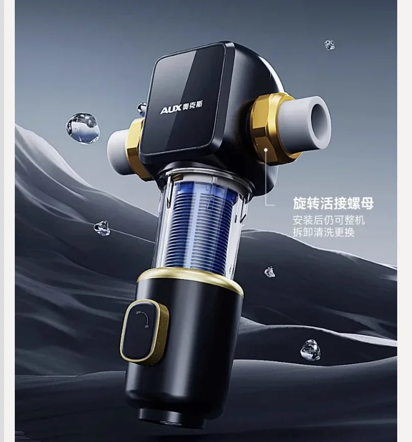220V AUX Whole House Water Filter Automatic Backwash Stainless Steel Purifier for Home WCL