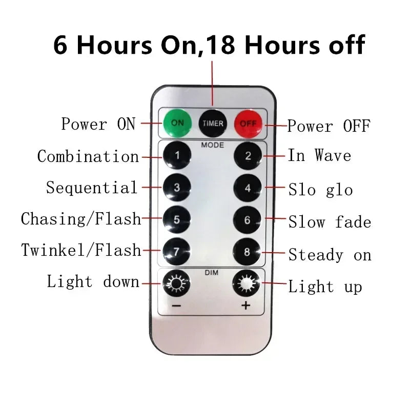 USB Plug Wedding Garland Valentine's Day Ramadan EID Mubarak Decoration for Home Curtain Lights 8 Modes LED Curtain Fairy Light