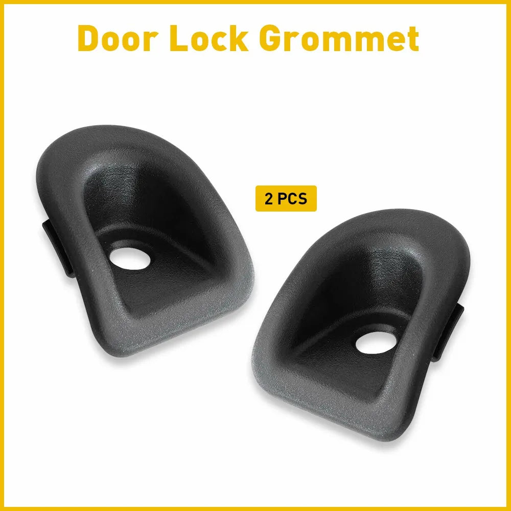 2Pcs For Ford Mustang 2005-2014 Black Door Panel Lock Grommets Covers Set Left Right Side Lock Grommets Replacement Accessories