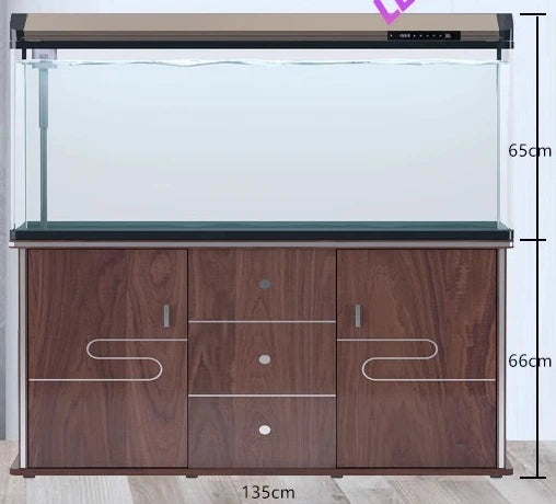 Fish Farming Equipment Glass Aquarium Indoors Ecology Decoration Living Room Aquarium Floor Luxury Home Furniture Acquario Lsyg