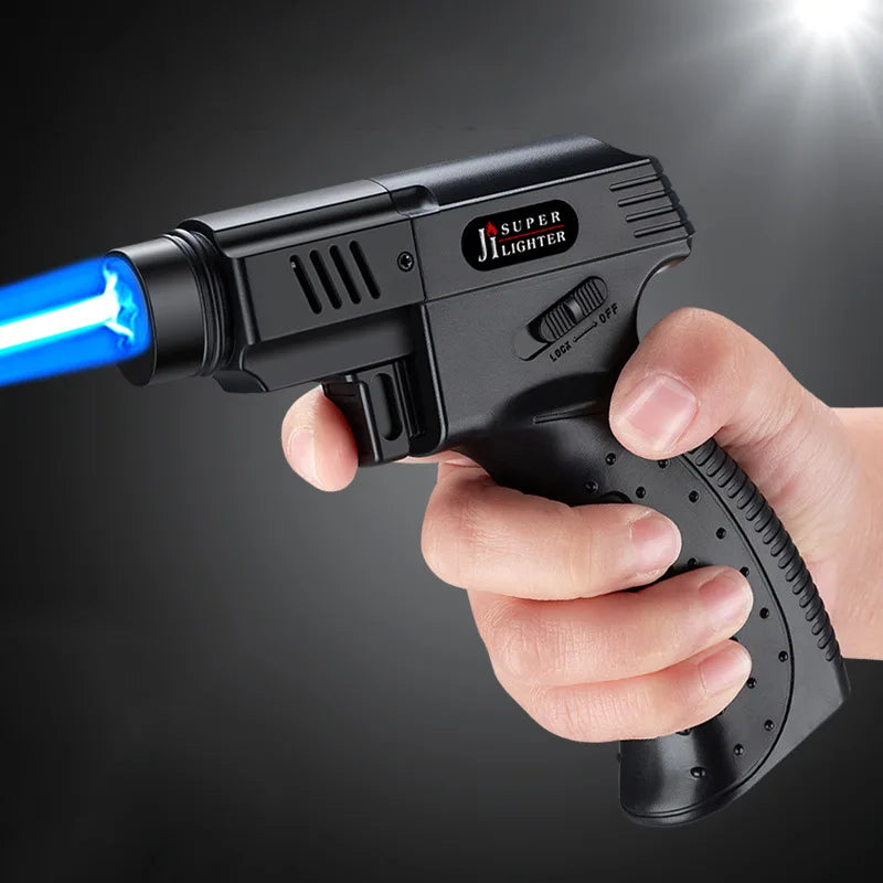 Large Capacity Airbrush Gas Lighter Windproof BBQ Kitchen Cooking Jet Torch Turbo Lighter Jewelry Metal Welding Gift Lighter