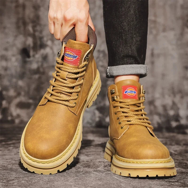 Genuine Leather Boots for Men Shoes Men's Shoe Luxury Shoes High Quality Casual Sneakers Taco Ankle Boots Dress Booty Man Mens