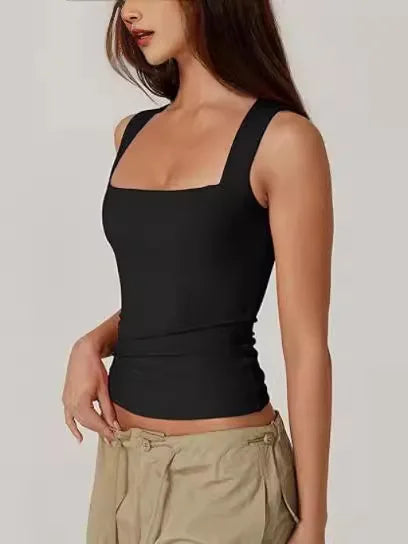 Women's Tank Tops Summer Knit Camisole for Women Sleeveless Slim Fit Yoga Shirts Vest Female Casual Basic Tops Blouse