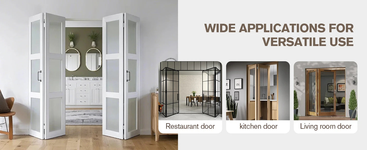 2Pcs Bifold Door Hardware Repair Kit Include Top & Bottom Bracket Bifold Door Parts with 7/8 in Guides Wheel for Folding Door