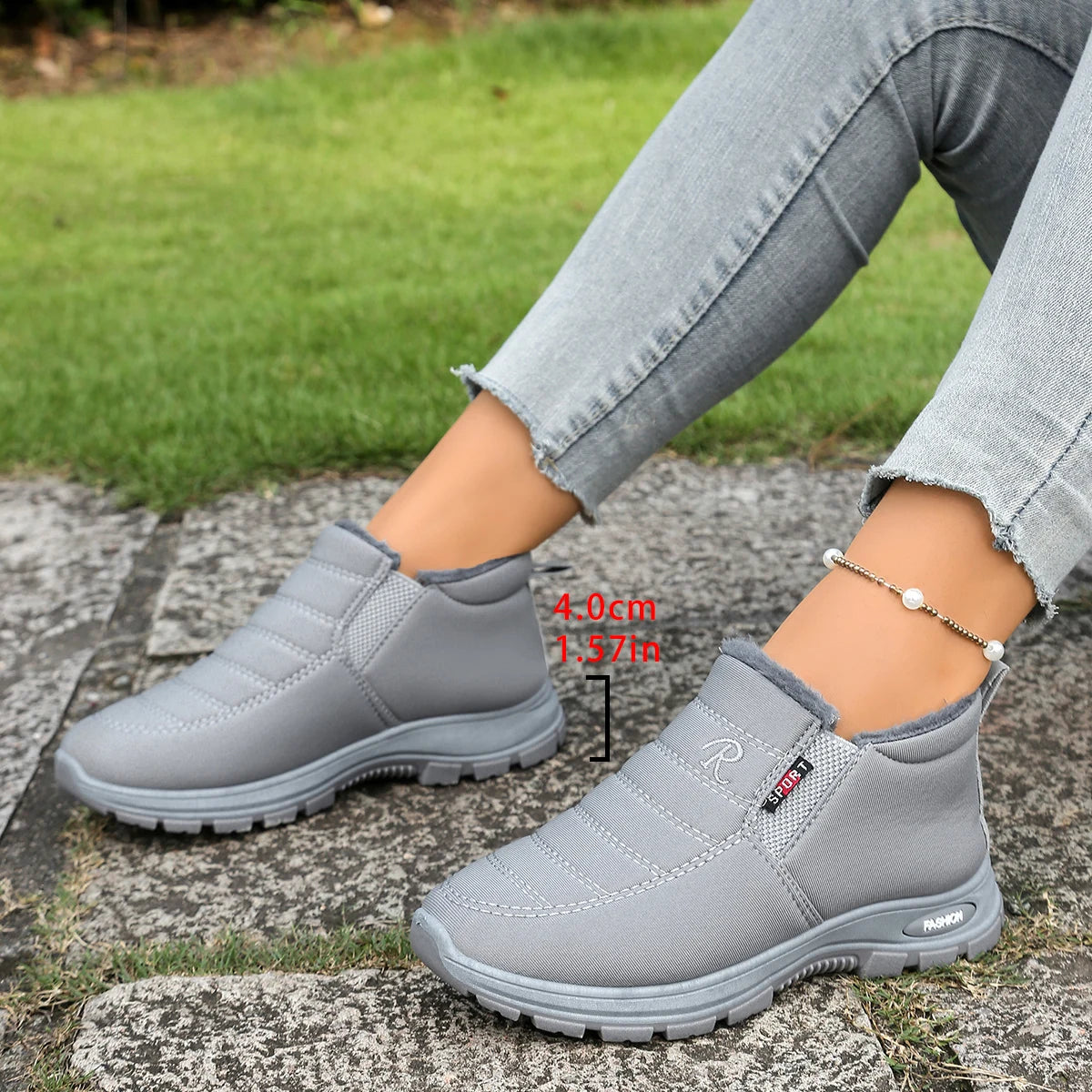 Women's Shoes, Women's Sports Shoes, Fleece and Thickened Boots, Lightweight Soft-Soled Women's Snow Boots