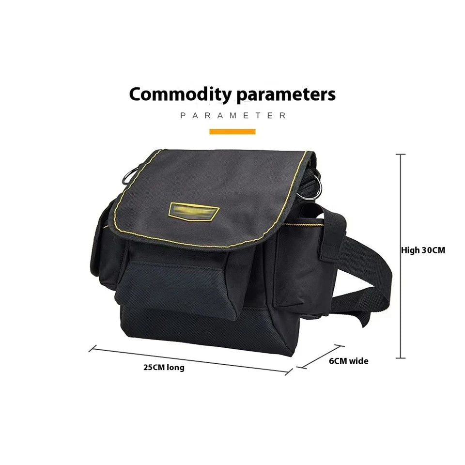 Tool Pouch - Electrician Tools Bag,Multic Pockets Tool Belts Pouches with Cover ,Thickened Oxford Cloth Belt Bag Pouch Bag WH018