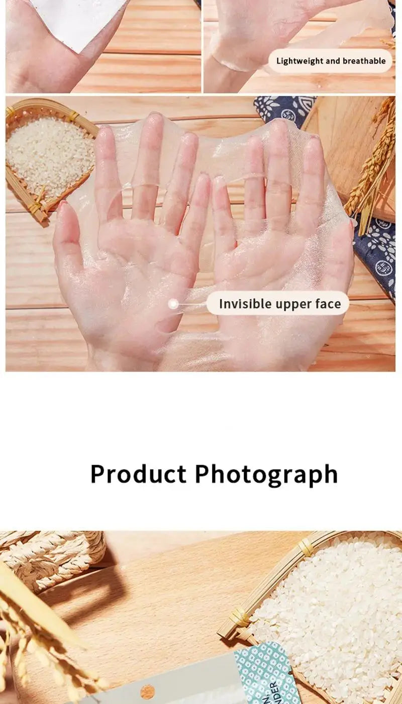 5pcsSkin Care Moisturize Facial Mask Rice Raw Pulp Essence Shrink Pores Oil-Control Anti-Aging Whiten Korean Cosmetics Face Care