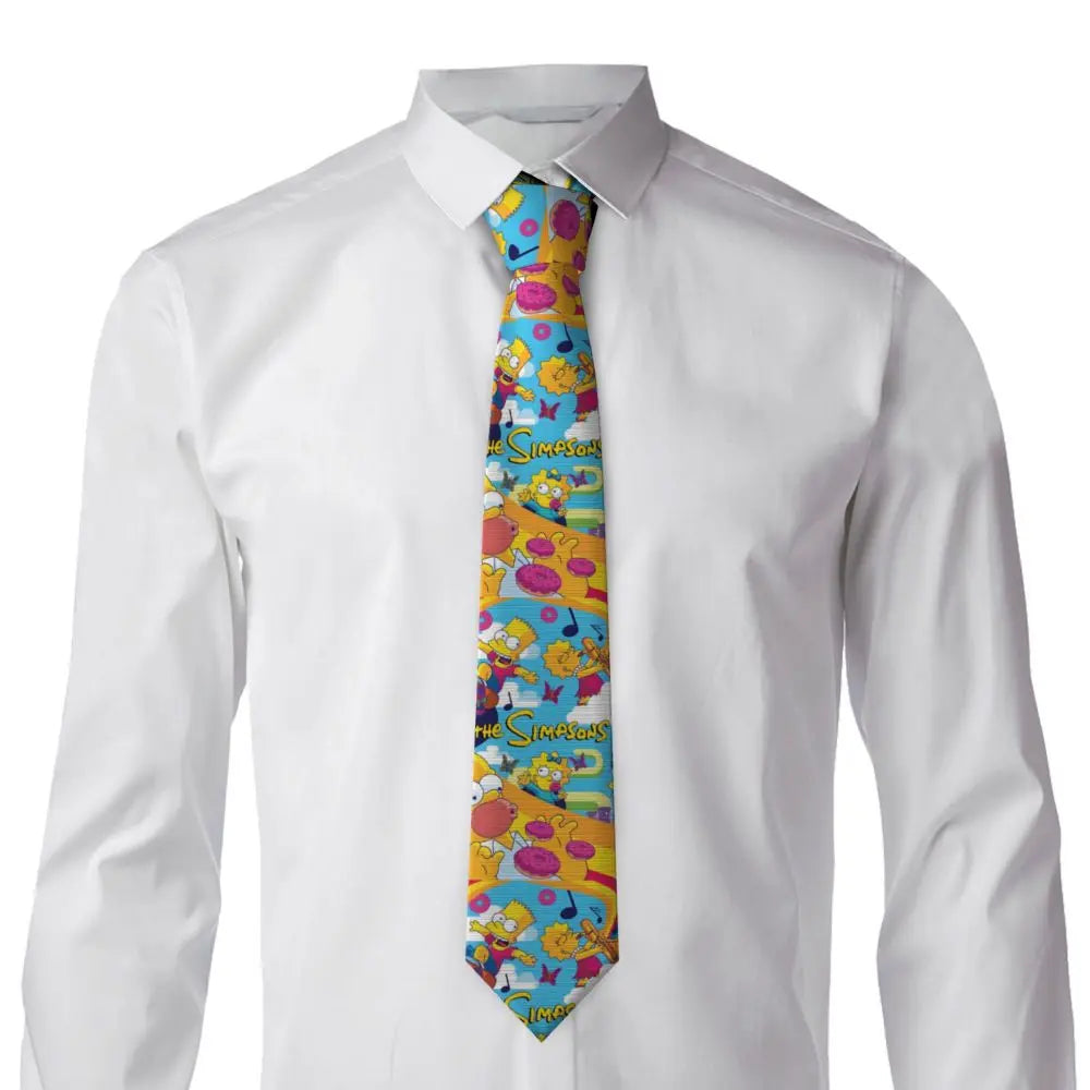 Personalized The S-Simpsones Homer Neck Ties Men Formal Silk Wedding Neckties