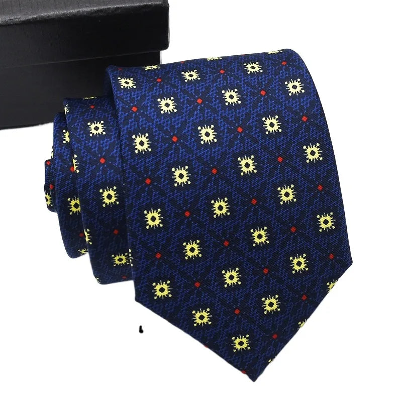 Super Soft Imitation Silk Ties Men's Fashion 8cm Necktie For Men Wedding Business Meeting Gravata Colorful Novelty Printing Tie