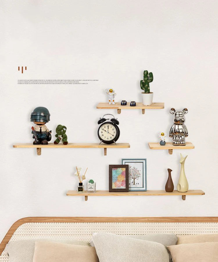 Floating Shelves for Wall Decor,Soild Wood Wall Mounted Shelf for Bathroom,Bedroom,Living Room Kitchen Storage&Decoration