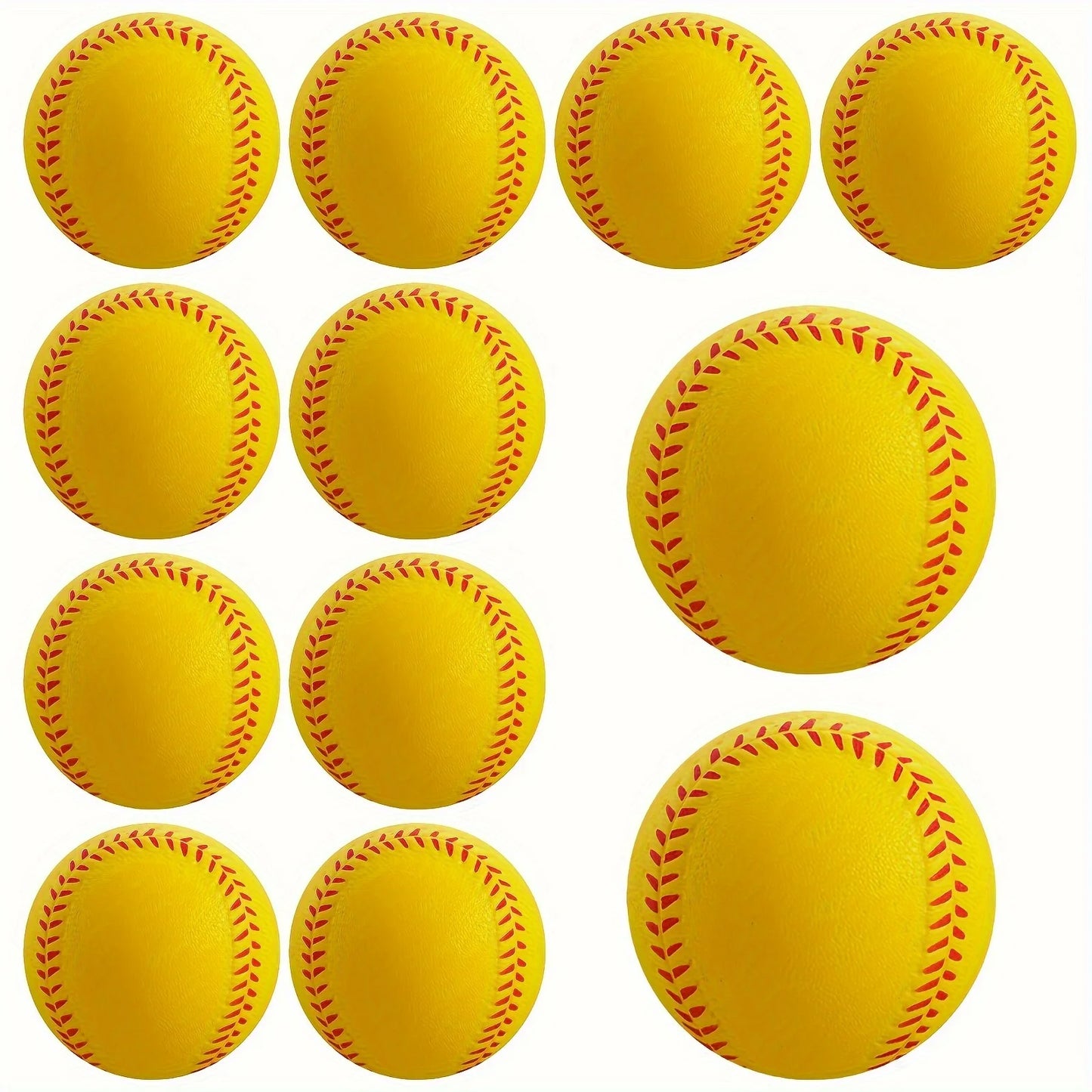 9 inches 7cm Unisex-Adult Lightweight Training Softball - Durable & Safe Elastic PU Foam Baseball For Indoor/Outdoor Recreation