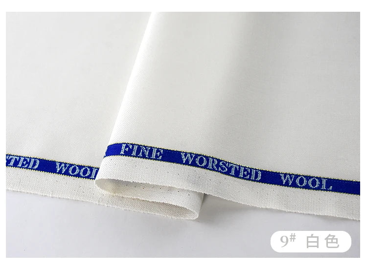 High Count 50% Worsted Wool Fabric For Suits Sewing Blazer Vest Pants Coat DIY High End 280g/m Serge Cloth Material 50X150cm