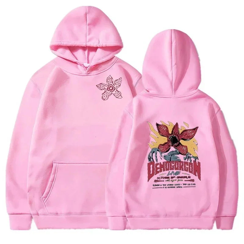 2024 Spring Men's Sportswear Printed Pattern Hooded Street Clothing Pullover Fashion Casual Sweatshirt Loose Street Hoodie