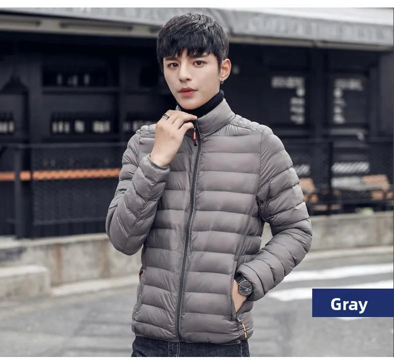 Men's Lightweight down Cotton Jaet ort Sle Casual Hooded Coat Haome Cotton Outerwear Winter New Arrival
