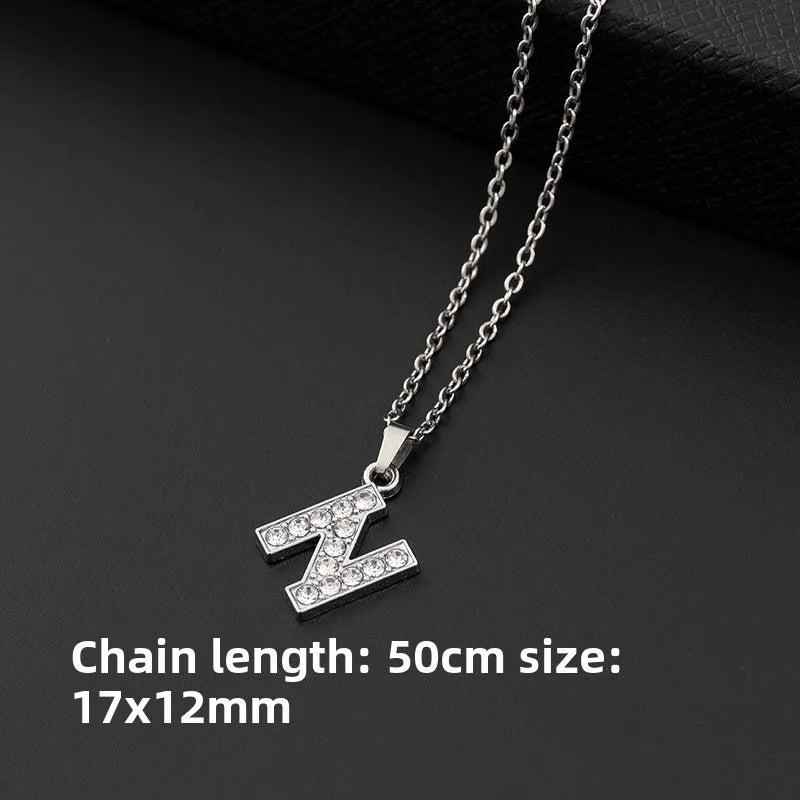 26-Letter Necklace Pendant Alphabet Jewelry Necklace Fashion Decorative Necklace
